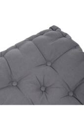 Living and Home Garden Armchair Cotton-Linen Cushion Chair Pad with Handle in Dark Grey - thumbnail 5