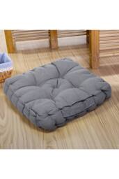 Living and Home Garden Armchair Cotton-Linen Cushion Chair Pad with Handle in Dark Grey - thumbnail 2