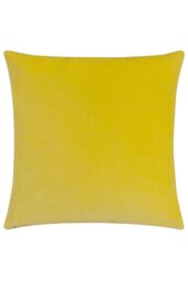 Paoletti Mentera 100% Cotton Floral Cushion in Yellow - Size: 50 cm x 50 cm - thumbnail 2