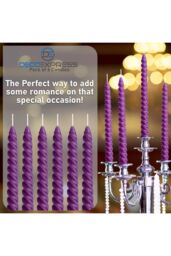 Deco Express 6 Hours Twisted Candles Pack of 6 in Purple - Size: 6 Pack - thumbnail 5