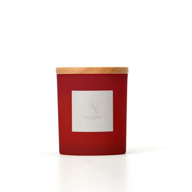 Aroma Naturals Frosted Decadence Glass Candle - Pink Cherry & Vanilla Scent in Red - Size: Medium - image 1