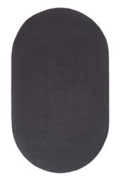 Homescapes Handmade Woven Braided Oval Rug in Black - Size: 150 cm diameter - thumbnail 2