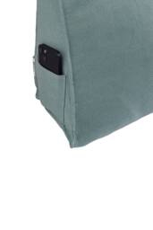Living and Home Washable Headboard Wedge Pillow with Storage Pocket in Light Blue - Size: Large - thumbnail 6