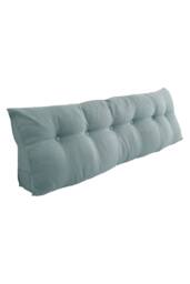 Living and Home Washable Headboard Wedge Pillow with Storage Pocket in Light Blue - Size: Large - thumbnail 4