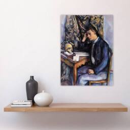 "Artery8 Young Man & Skull Portrait Painting Cezanne Wall Art Poster Print - Size: W12"" x H16""" - thumbnail 4