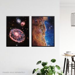 Artery8 Wall Art Print Pack of 3 NASA James Webb Images Cosmic Cliffs Carina Nebula Cartwheel Galaxy Cosmic Tarantula Large Poster Set - thumbnail 5