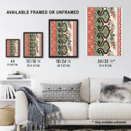 "Artery8 Owen Jones Ornamental Floral Motif Pattern Wall Art Print - Size: W12"" x H16""" - thumbnail 3