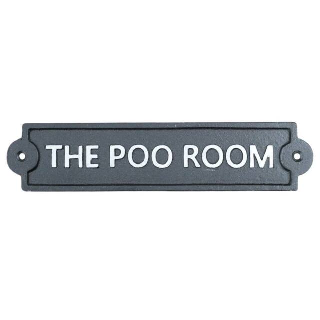Gifts Direct 2 U Cast Iron Wall Sign - The Poo Room in Black - image 1