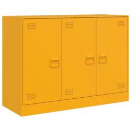 Berkfield Home Sideboard Mustard Yellow 99x39x73 cm Steel - Size: 99 x 39 x 73 cm
