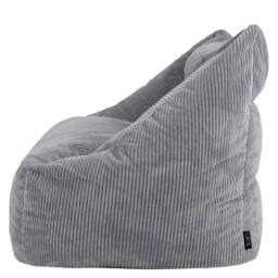 icon Cecilia Jumbo Cord Giant Bean Bag Sofa in Grey - Size: Medium - thumbnail 7