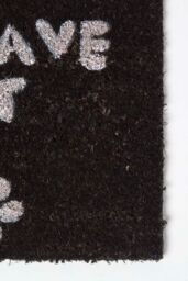Homescapes Four Feet Paws Coir Doormat in Black - Size: 40 cm x 70 cm - thumbnail 2