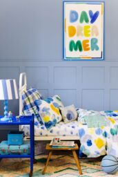 Wee Blue Bell 'Dreamer' Duvet Cover Set in Blue - Size: Single - thumbnail 1