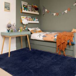 Kukoon Navy Washable Machine Shaggy Rug - Size: 120 cm x 170 cm - thumbnail 2