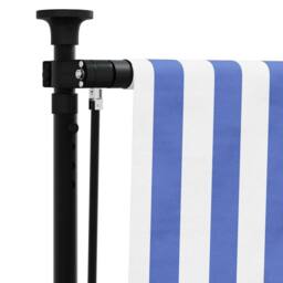 Berkfield Home Outdoor Roller Blind Blue & White 150x270 cm Fabric&Steel - thumbnail 7