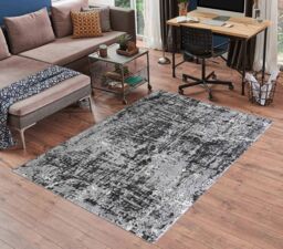 Desire Rugs Serenity Modern Abstract Lines Area Rug - Contemporary Style for Living Room, Bedroom or Hallway in Black - Size: 60 cm x 220 cm - thumbnail 5