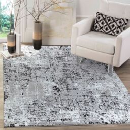 Desire Rugs Serenity Modern Abstract Lines Area Rug - Contemporary Style for Living Room, Bedroom or Hallway in Black - Size: 60 cm x 220 cm - thumbnail 4