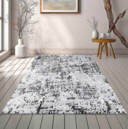Desire Rugs Serenity Modern Abstract Lines Area Rug - Contemporary Style for Living Room, Bedroom or Hallway in Black - Size: 60 cm x 220 cm - thumbnail 1