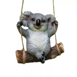 Marco Paul Swinging Koala Bear Resin Garden Ornament in Grey - thumbnail 6