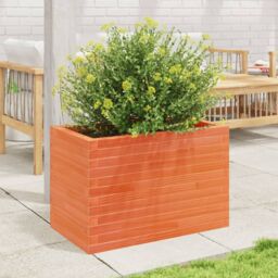 Berkfield Home Garden Planter Wax Brown 70x40x45.5 cm Solid Wood Pine - thumbnail 3