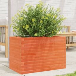 Berkfield Home Garden Planter Wax Brown 70x40x45.5 cm Solid Wood Pine - thumbnail 1