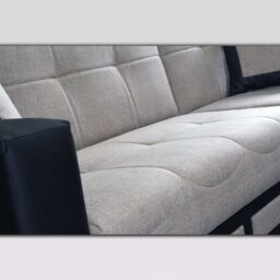 Sliding Wardrobes 4U Terrian Fabric Corner Sofa Bed Modern Living Spaces with Otoman Storage Left Corner Grey - thumbnail 2
