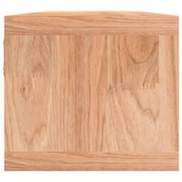Berkfield Home Wall Shelf with Baskets 62x18x16 cm Solid Wood Walnut in Brown - Size: 62 x 18 x 16 cm - thumbnail 4