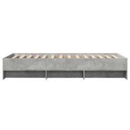 Berkfield Home Durable Bed Frame without Mattress Concrete Grey 90x190cm Enginee - Size: 90x190 cm - thumbnail 6