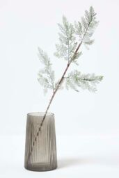 Homescapes Artificial Snowy Christmas Pine Stem, 27 cm in White - thumbnail 5