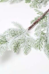 Homescapes Artificial Snowy Christmas Pine Stem, 27 cm in White - thumbnail 3