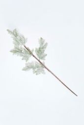 Homescapes Artificial Snowy Christmas Pine Stem, 27 cm in White - thumbnail 1