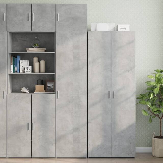 Berkfield Home Slim Storage Cabinet Concrete Grey 45x42.5x225 cm Engineered Wood - image 1