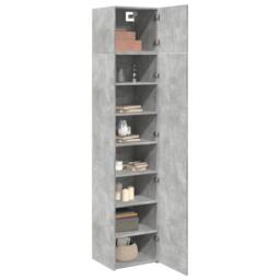 Berkfield Home Slim Storage Cabinet Concrete Grey 45x42.5x225 cm Engineered Wood - thumbnail 3