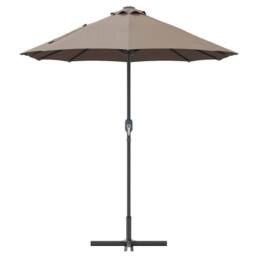 Berkfield Home Garden Parasol Taupe 380 x 196 x 235 cm Powder-coated steel - thumbnail 6