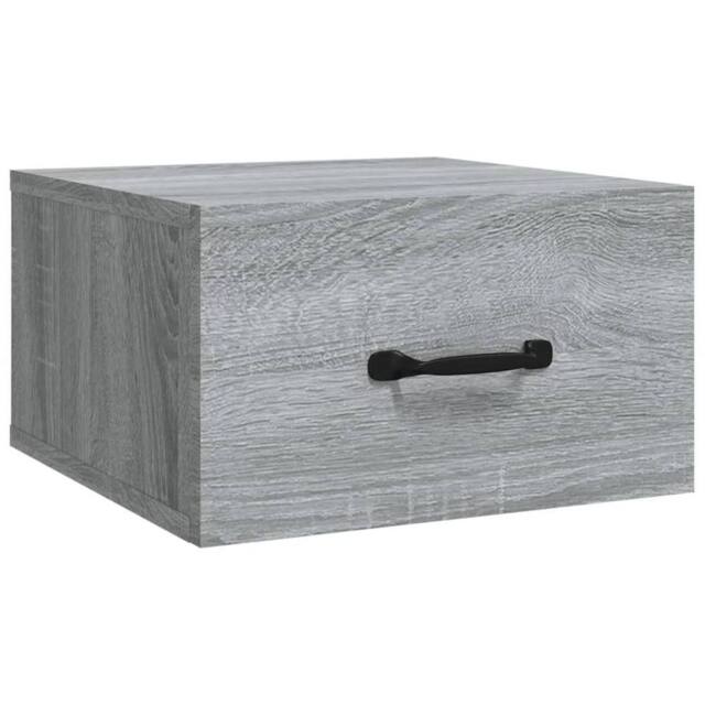 Berkfield Home Wall-mounted Bedside Cabinet Grey Sonoma 35x35x20 cm - Size: 35 x 35 x 20 cm - image 1