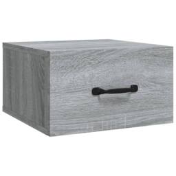 Berkfield Home Wall-mounted Bedside Cabinet Grey Sonoma 35x35x20 cm - Size: 35 x 35 x 20 cm - thumbnail 1