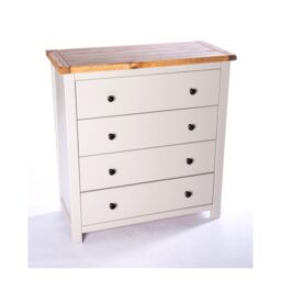 Cabinet Bits Argenta 4 Drawer Chest of Drawers Brass Knob in Light Grey - thumbnail 3