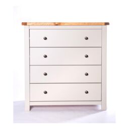 Cabinet Bits Argenta 4 Drawer Chest of Drawers Brass Knob in Light Grey - thumbnail 2