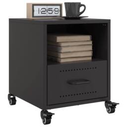 Berkfield Home Stylish Bedside Cabinets 2 pcs Black 36x39x43.5 cm Steel - thumbnail 2