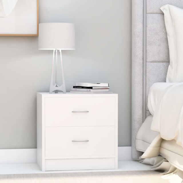 Berkfield Home Bedside Cabinet White 40x30x40 cm Engineered Wood - Size: 40 x 30 x 40 cm - image 1