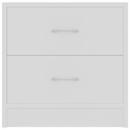 Berkfield Home Bedside Cabinet White 40x30x40 cm Engineered Wood - Size: 40 x 30 x 40 cm - thumbnail 4
