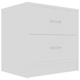 Berkfield Home Bedside Cabinet White 40x30x40 cm Engineered Wood - Size: 40 x 30 x 40 cm - thumbnail 2