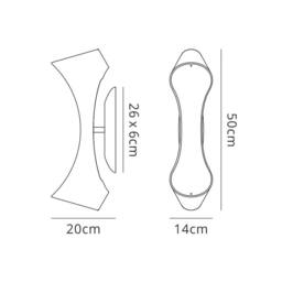 Netlighting Ora Flush Wall Lamp 2 Light E27 Gloss Red White Acrylic Chrome - thumbnail 2