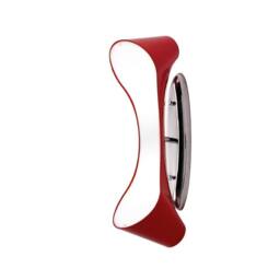 Netlighting Ora Flush Wall Lamp 2 Light E27 Gloss Red White Acrylic Chrome - thumbnail 1