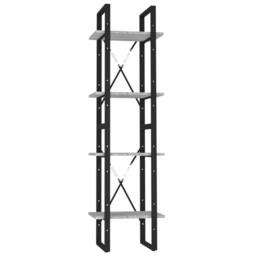 Berkfield Home Decorative 4-Tier Book Cabinet Grey Sonoma 40x30x140 cm Engineere - Size: 40 x 30 x 140 cm - thumbnail 3