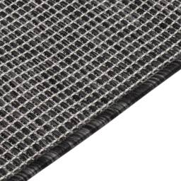 Berkfield Home Outdoor Flatweave Rug 160x230 cm Grey - Size: 100 cm diameter - thumbnail 4