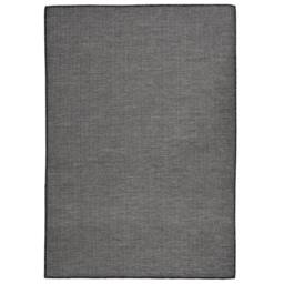 Berkfield Home Outdoor Flatweave Rug 160x230 cm Grey - Size: 100 cm diameter - thumbnail 2