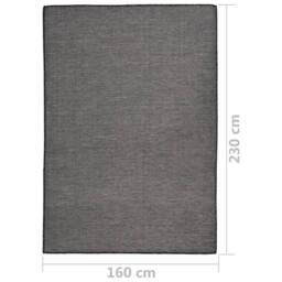 Berkfield Home Outdoor Flatweave Rug 160x230 cm Grey - Size: 100 cm diameter - thumbnail 6