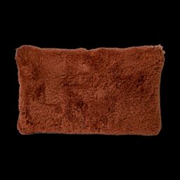 Coral Short Pile Sheepskin Cushion - thumbnail 3