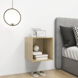 Berkfield Home Wall Cabinet Sonoma Oak 37x37x37 cm Engineered Wood in Light Oak - Size: 37 x 37 x 37 cm - thumbnail 5