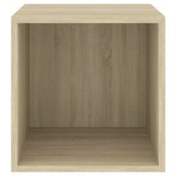 Berkfield Home Wall Cabinet Sonoma Oak 37x37x37 cm Engineered Wood in Light Oak - Size: 37 x 37 x 37 cm - thumbnail 9